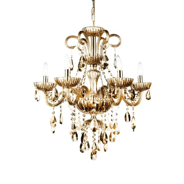 6 Light Chandelier With Chrome Finish 6 Light Chandelier With Chrome Finish