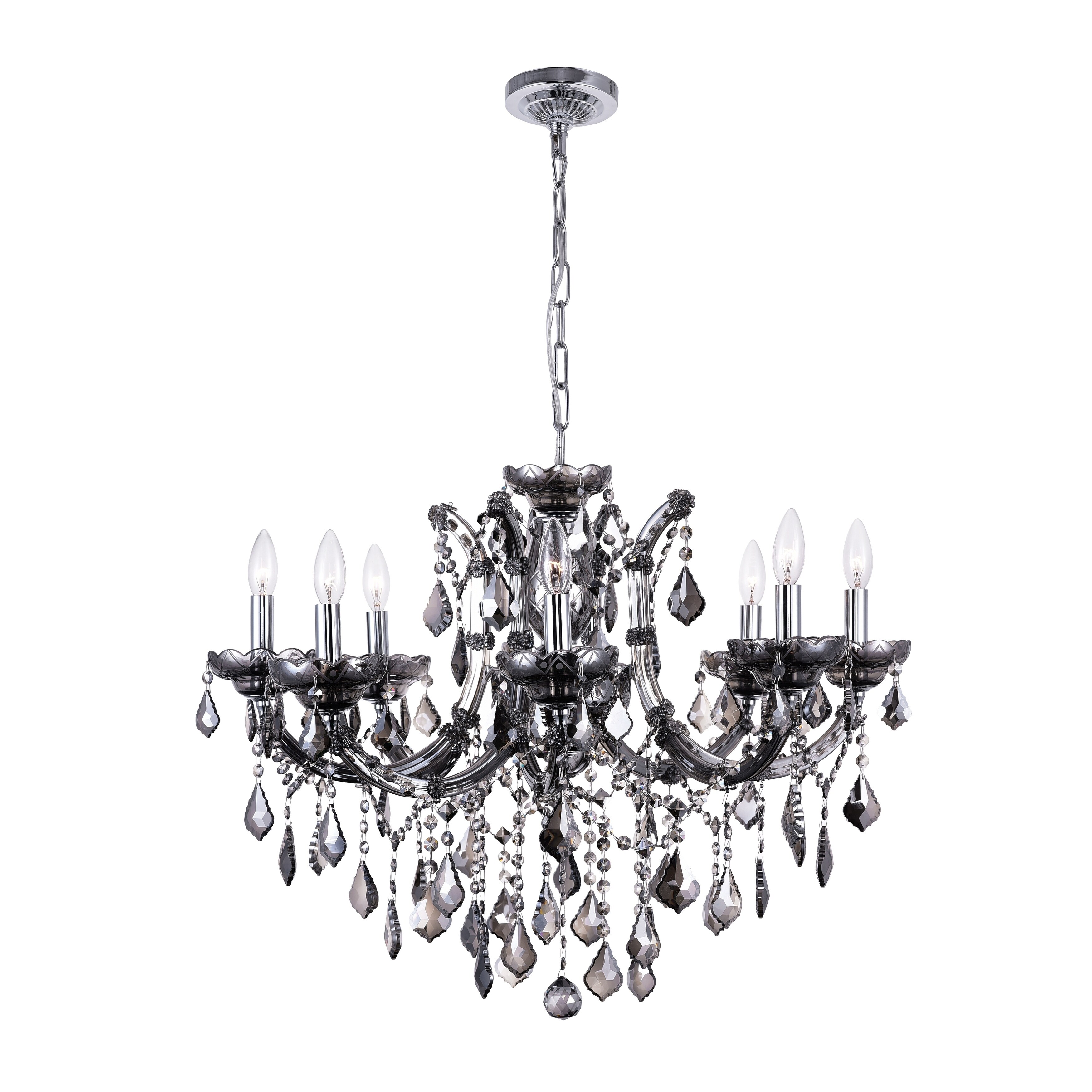 8 Light Chandelier with Chrome Finish - Chandeliers For Bedrooms by Overstock.com