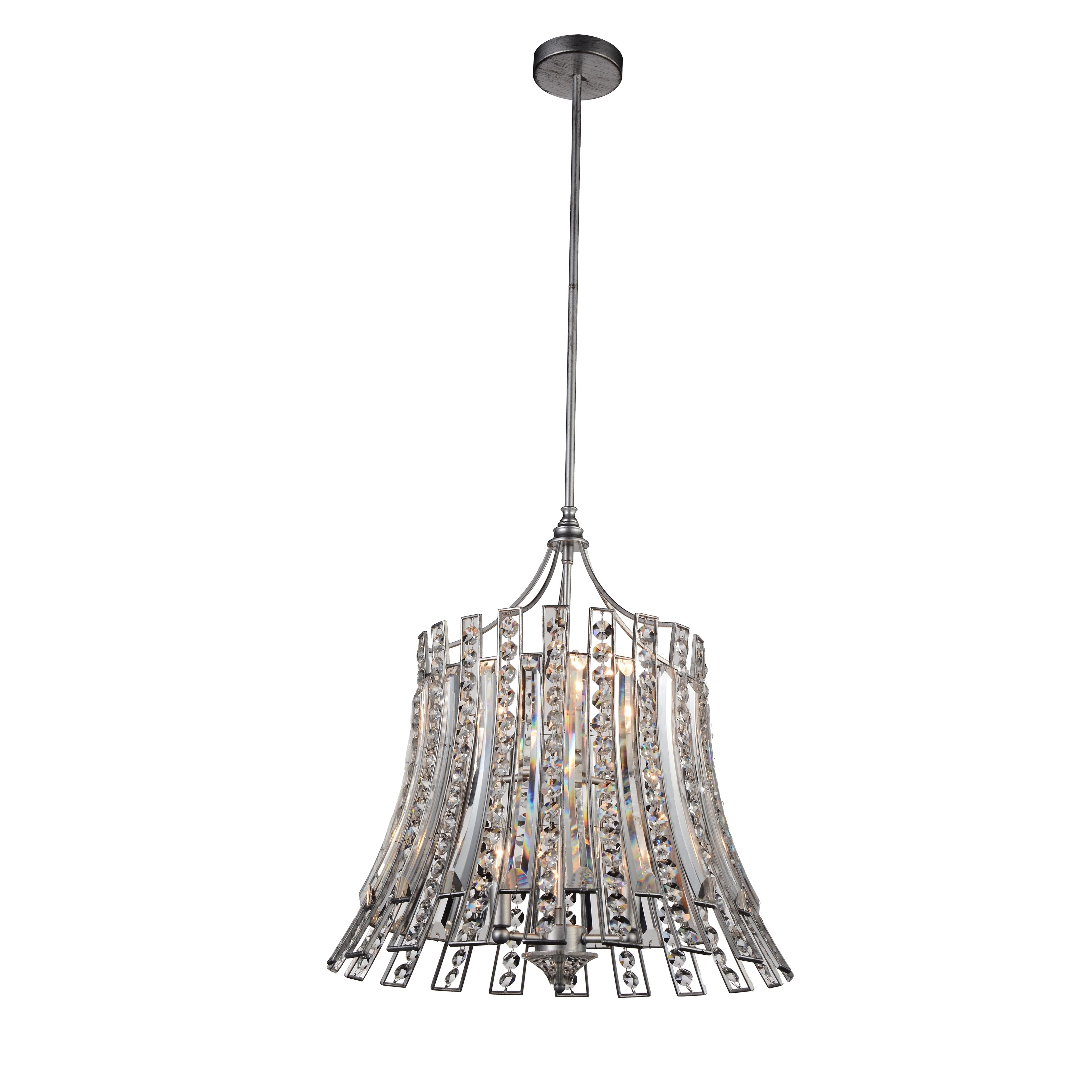 The Gray Barn Braying Hill 8-light Chandelier with Antique Forged Silver Finish - Chandeliers For Bedrooms by Overstock.com