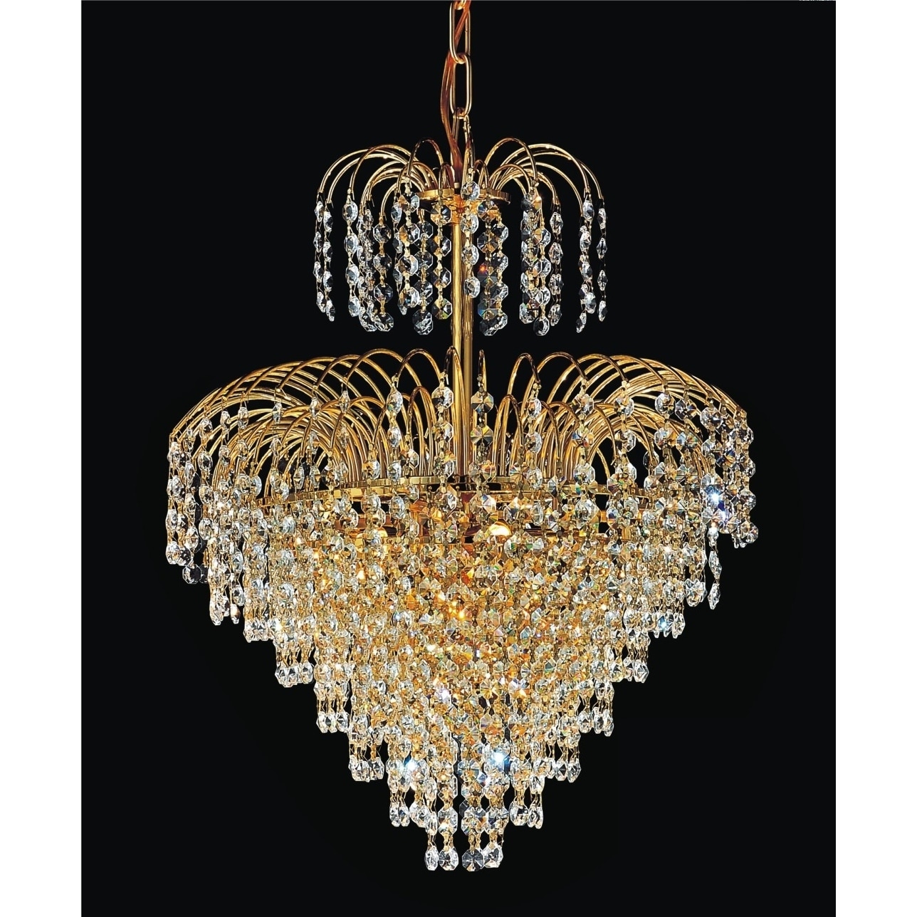 8 Light Chandelier with Gold Finish - Chandeliers For Bedrooms by Overstock.com