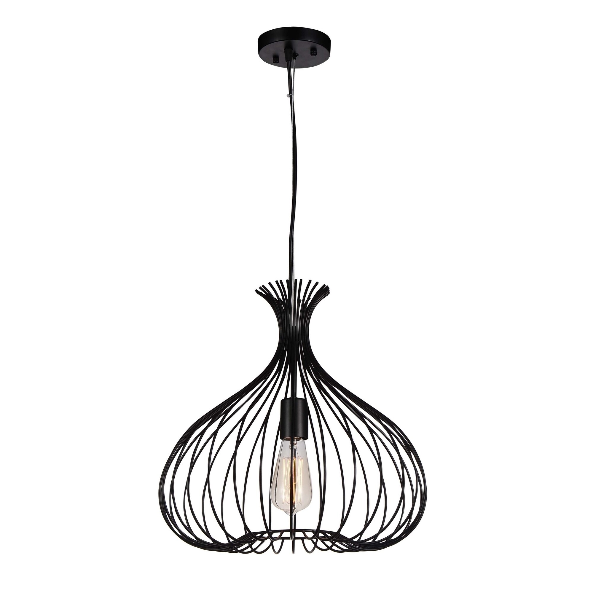 The Gray Barn Casita Verde 1-light Chandelier with Black Finish - Chandeliers For Bedrooms by Overstock.com