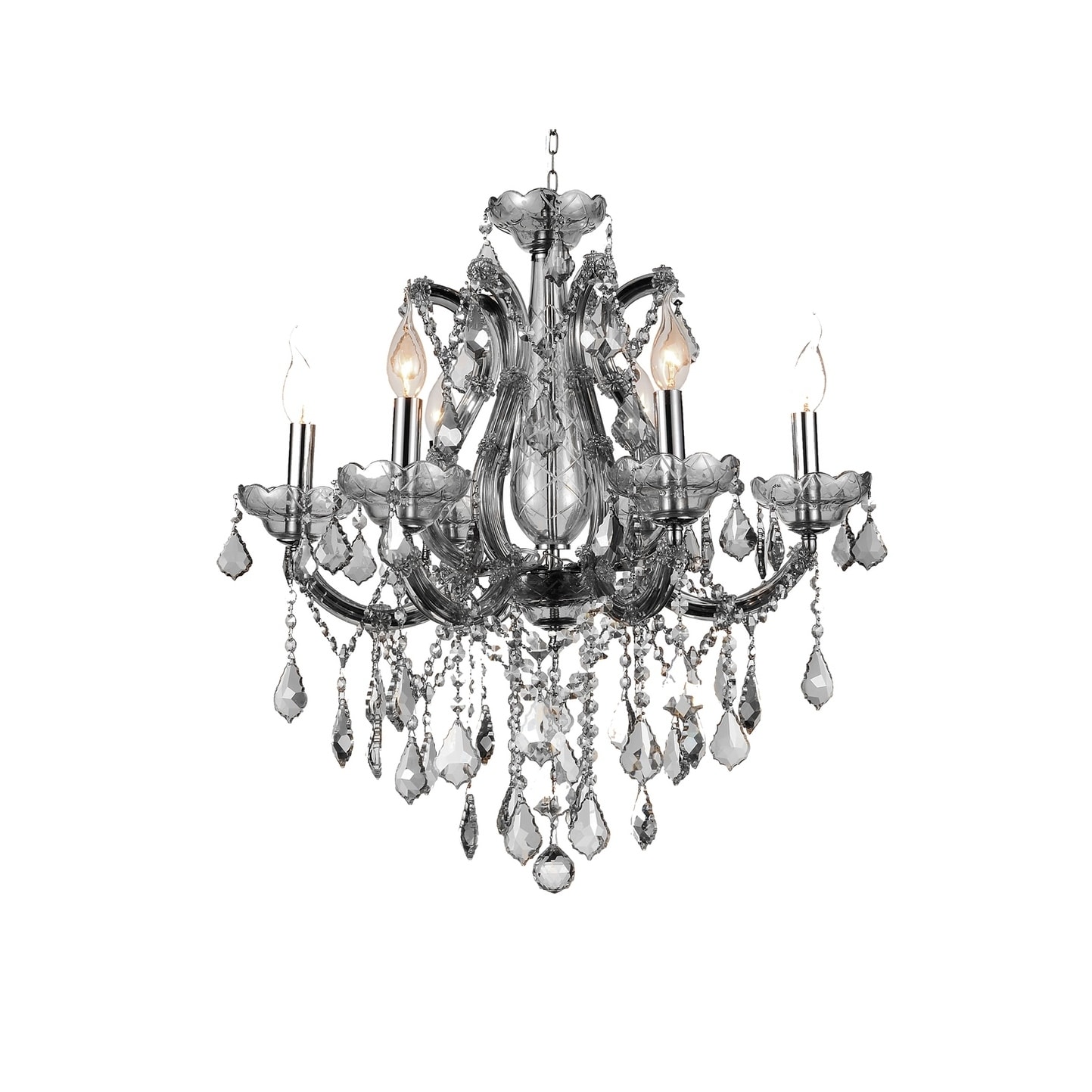 6 Light Chandelier with Chrome Finish - Chandeliers For Bedrooms by Overstock.com