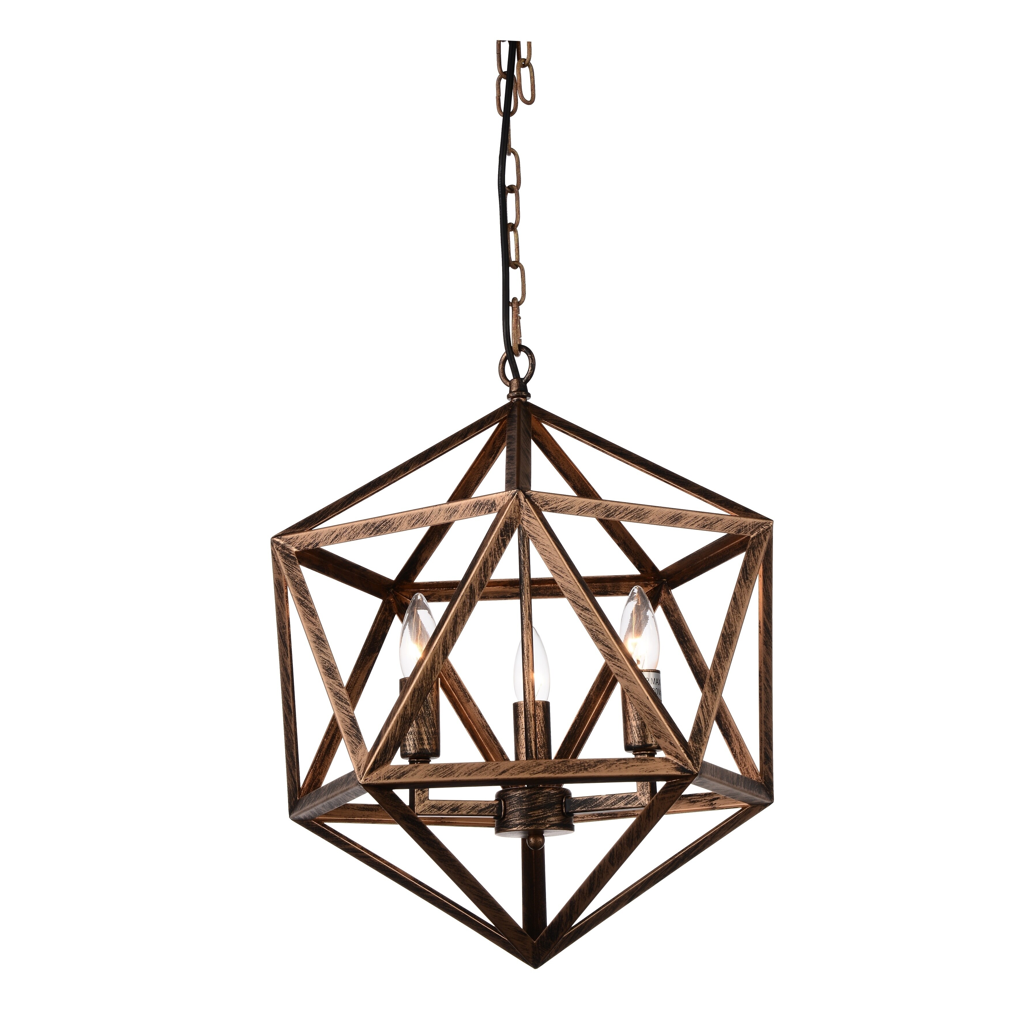 The Gray Barn Bonnyview 3-light Chandelier with Antique Forged Copper Finish - Chandeliers For Bedrooms by Overstock.com