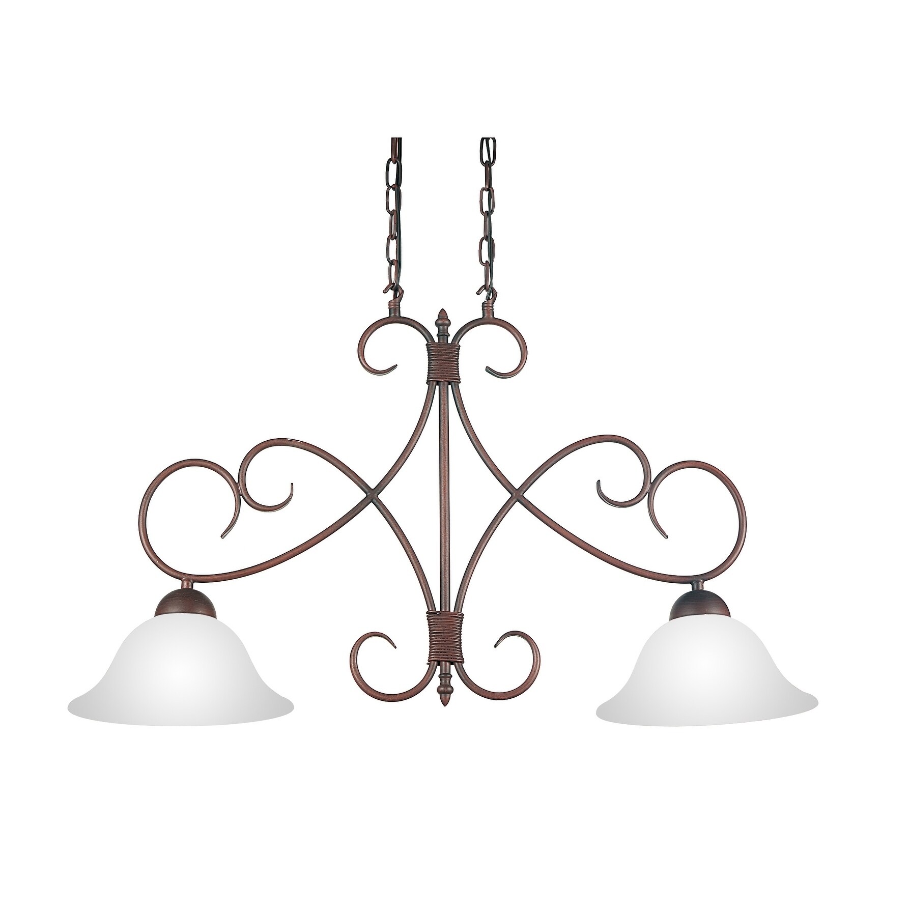 2 Light Chandelier with Oil Rubbed Brown Finish - Chandeliers For Bedrooms by Overstock.com