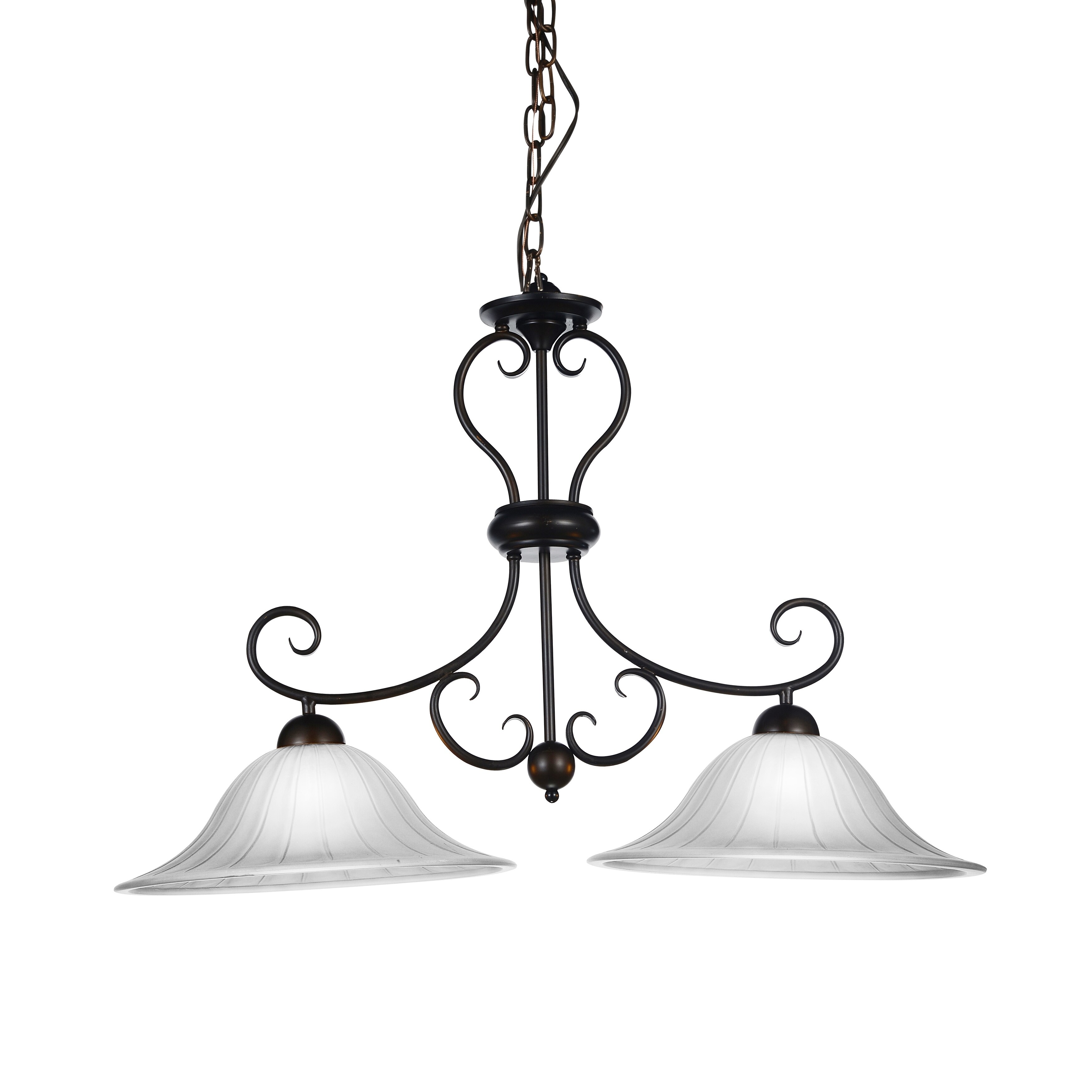 2 Light Chandelier with Chocolate Finish - Chandeliers For Bedrooms by Overstock.com