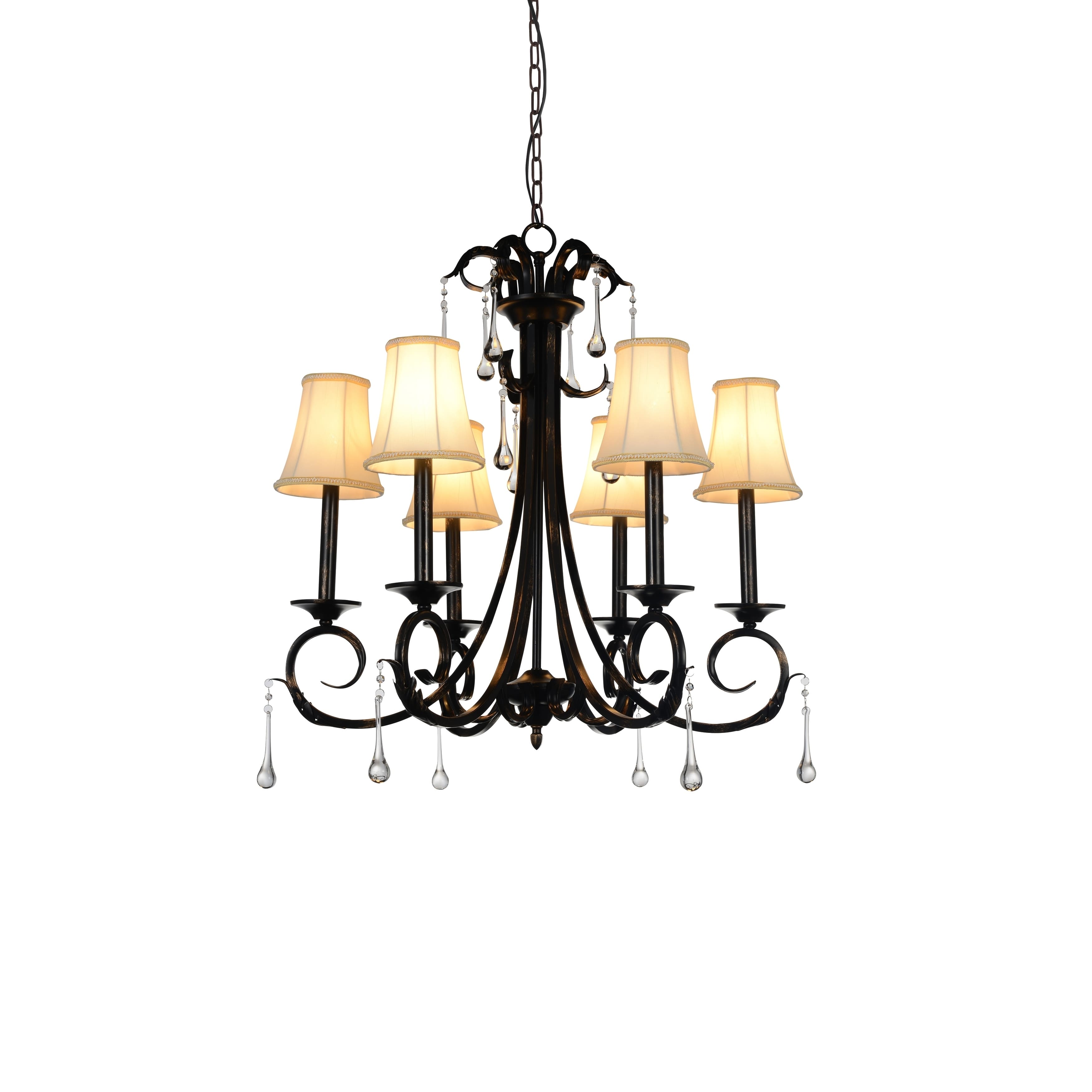 6 Light Chandelier with Espresso Finish - Chandeliers For Bedrooms by Overstock.com