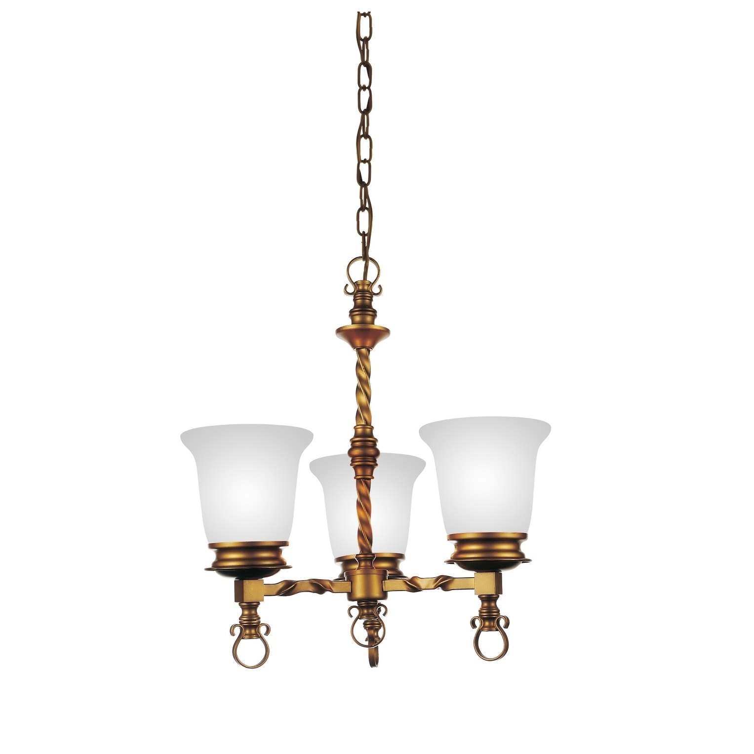 3 Light Chandelier with Champagne Finish - Chandeliers For Bedrooms by Overstock.com