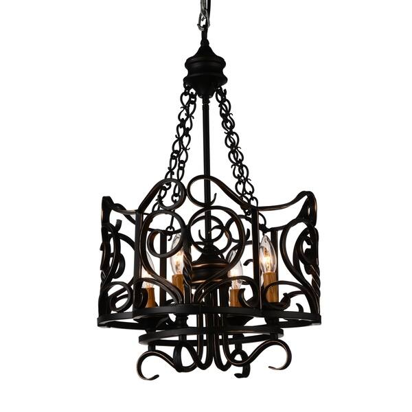 4 Light Chandelier With Autumn Bronze Finish 4 Light Chandelier With Autumn Bronze Finish