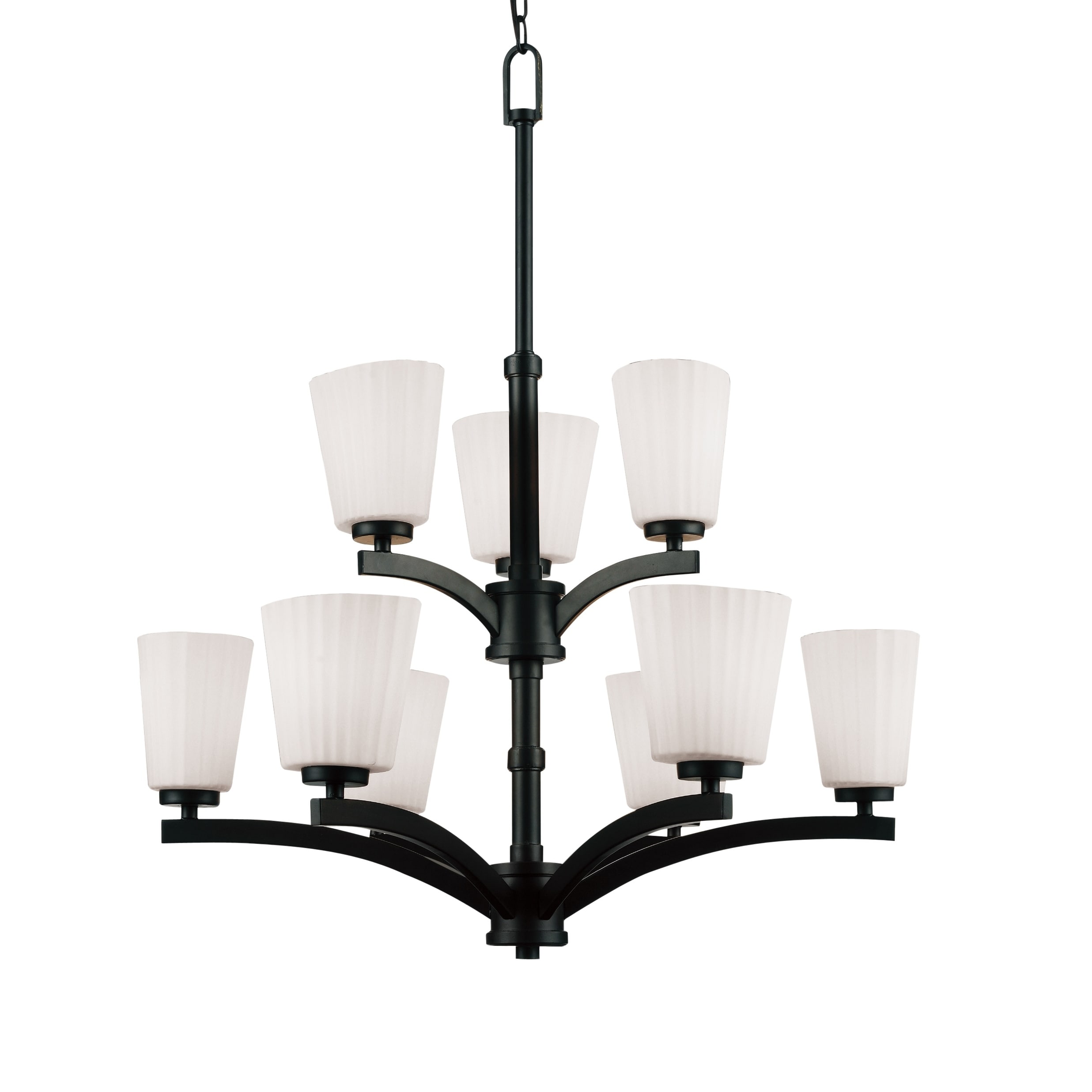 9 Light Chandelier with Black Finish - Chandeliers For Bedrooms by Overstock.com
