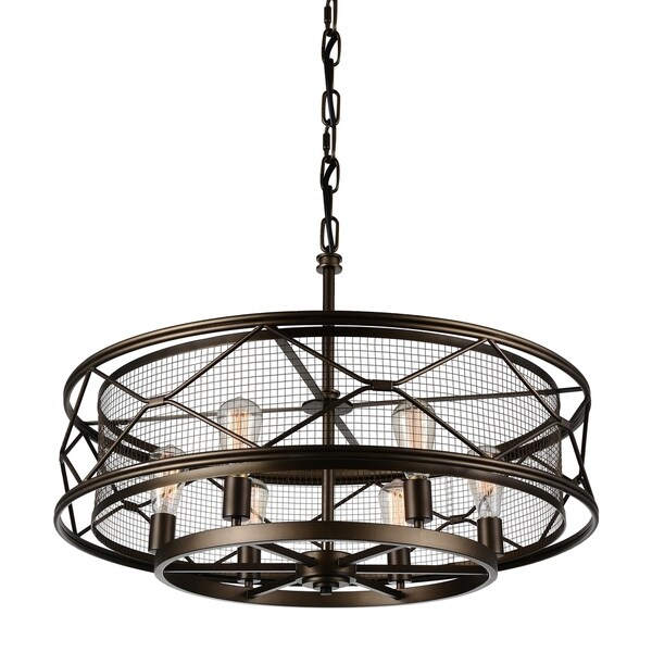Shop The Gray Barn Stony Creek 6-light Drum Chandelier with Golden ...