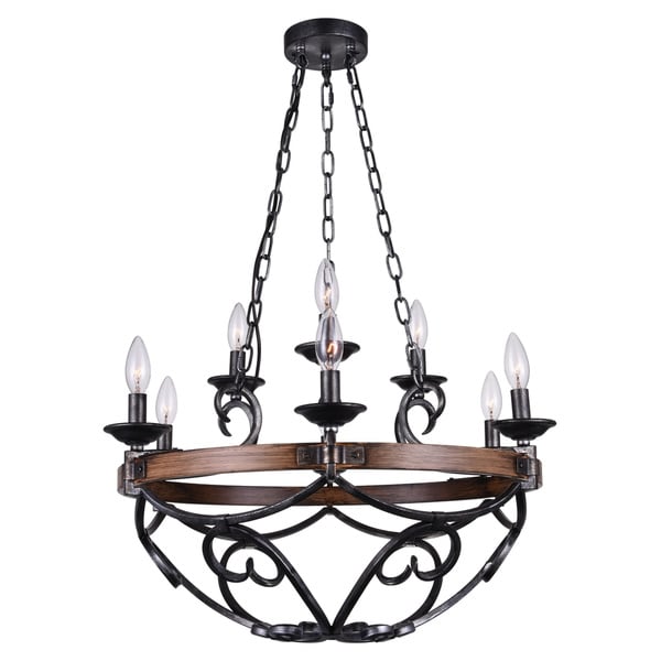 The Gray Barn Joyful Kangaroo 9-light Chandelier with Gunmetal Finish - Chandeliers For Bedrooms by Overstock.com