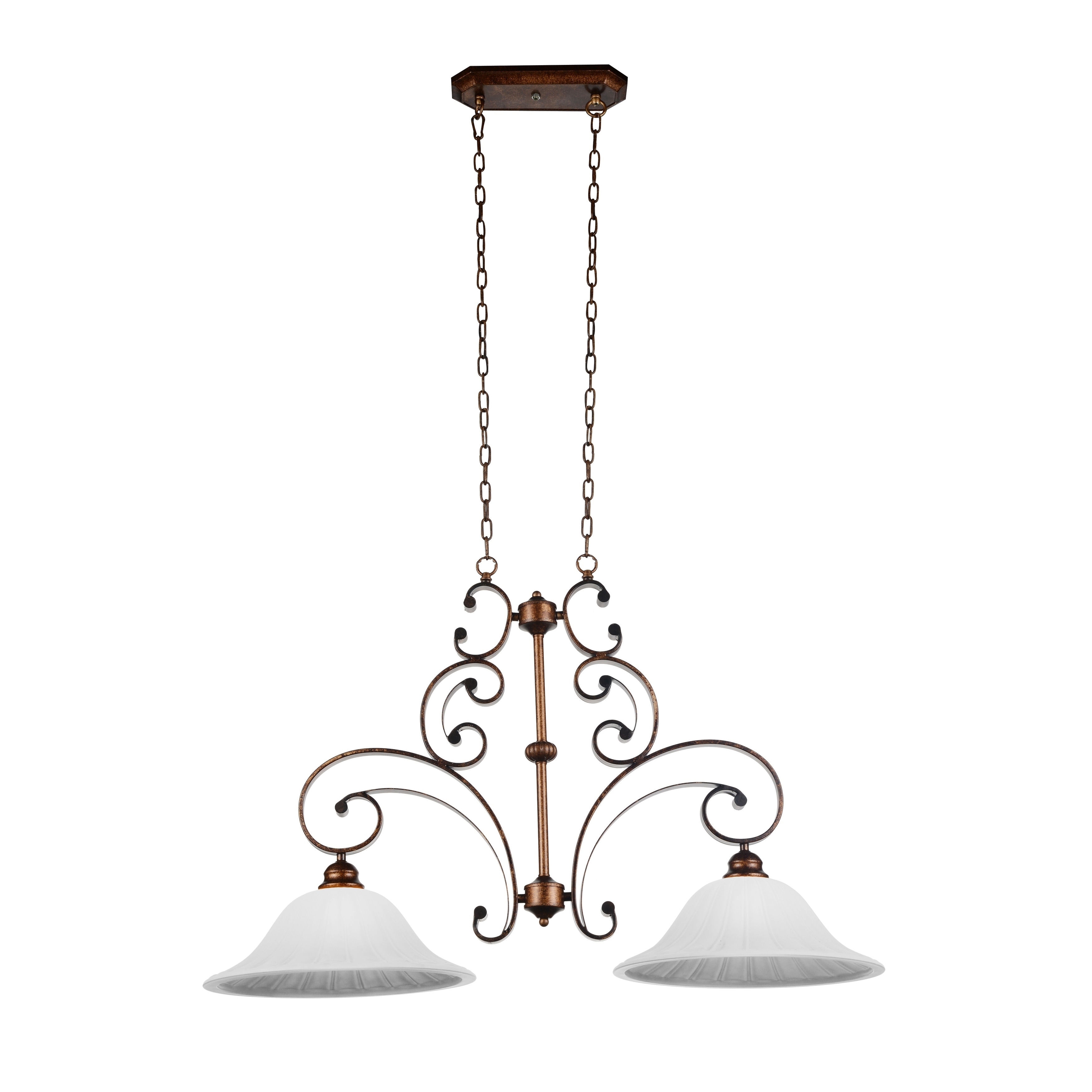 2 Light Chandelier with Antique Gold Finish - Chandeliers For Bedrooms by Overstock.com