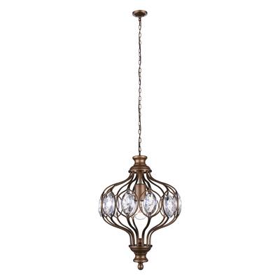 Copper Grove Kukes 1-light Crystal Chandelier with Antique Bronze Finish