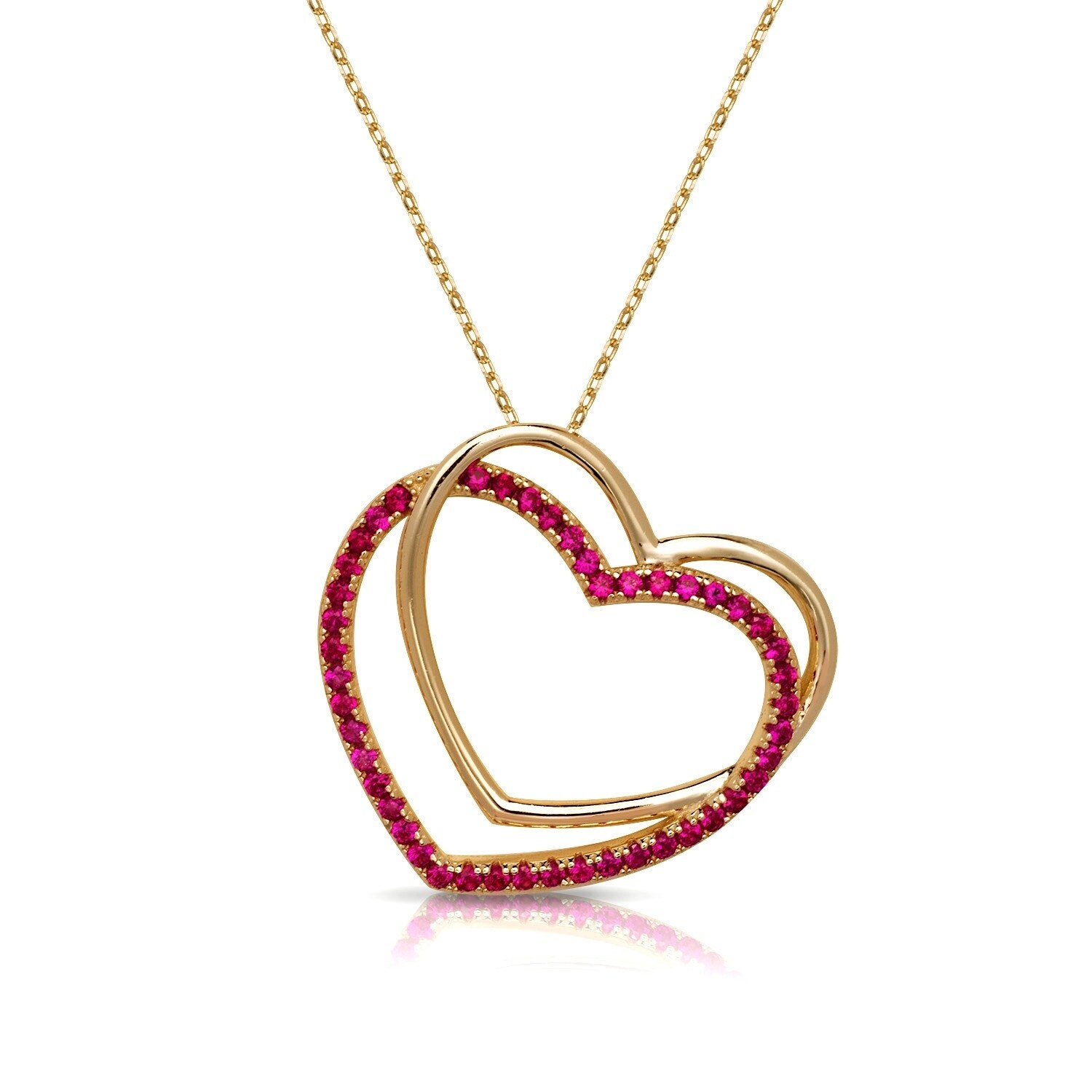 925 Sterling Silver Polished Round Cut Cubic Zirconia Heart Pendant 18in Necklace 925 Sterling Silver Polished Round Cut Cubic Zirconia Heart Pendant 18in Necklace
