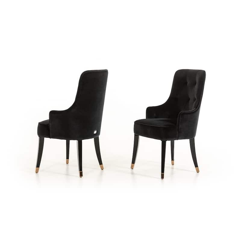 A&X Larissa Modern Black Fabric Dining Chair