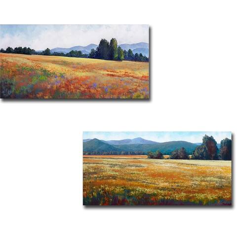 Wind Song 1 & 2 by Rachel Harvey 2-piece Gallery Wrapped Canvas Giclee Art Set