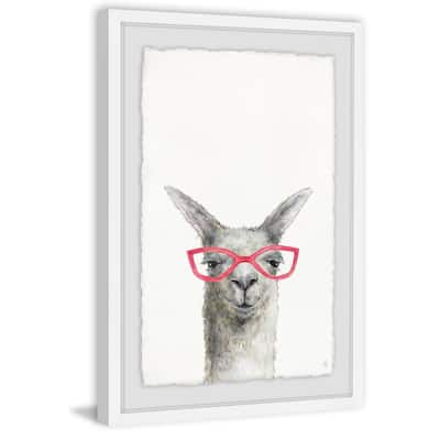 Pink Sunglasses' Framed Painting Print - Multi-Color