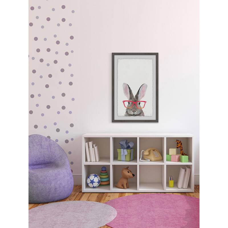 Hippie Bunny' Framed Painting Print - Multi-Color
