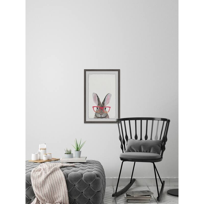 Hippie Bunny' Framed Painting Print - Multi-Color
