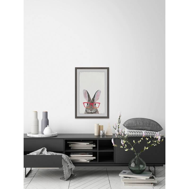 Hippie Bunny' Framed Painting Print - Multi-Color