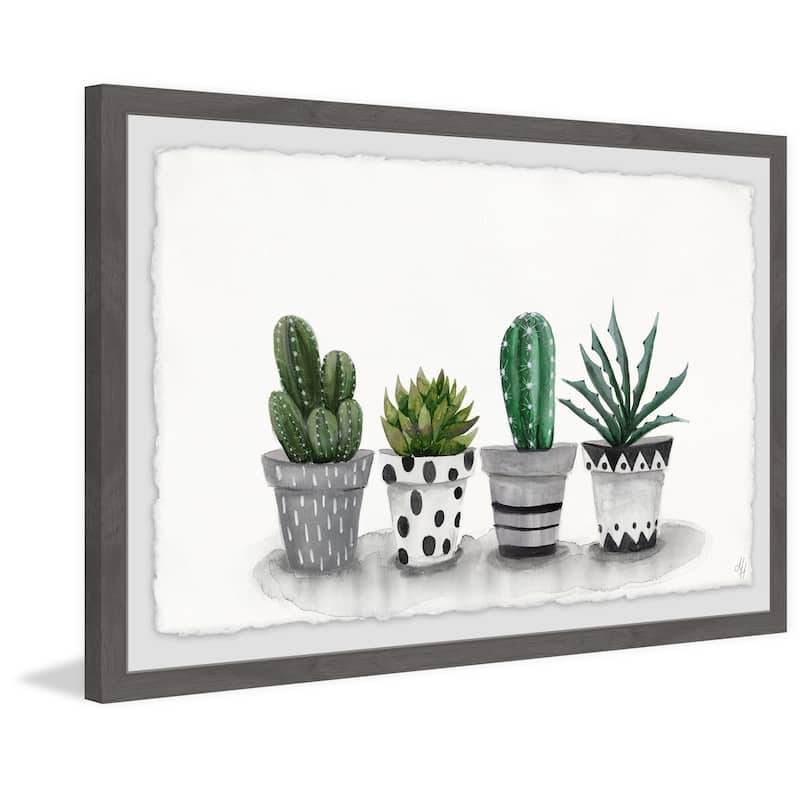 'Pretty Pots' Framed Painting Print - Multi-Color