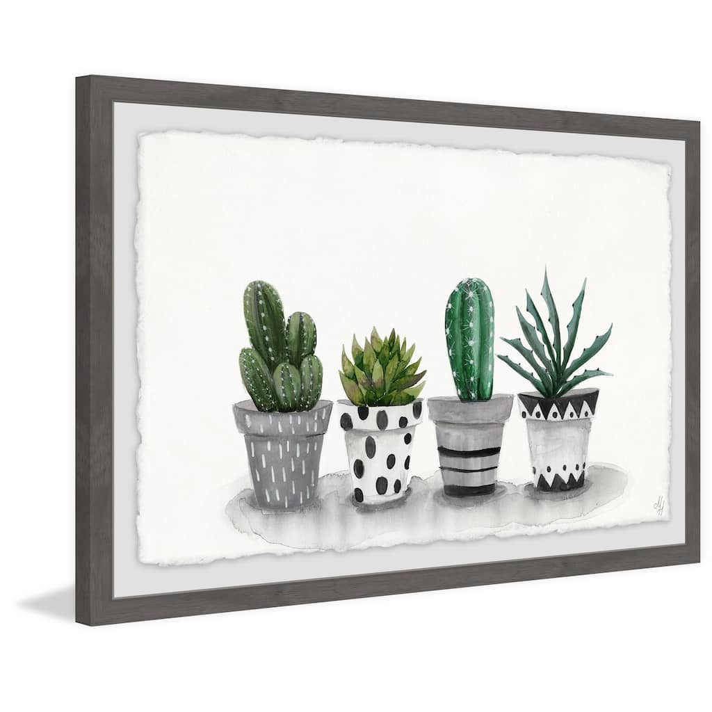 'Pretty Pots' Framed Painting Print - Multi-Color