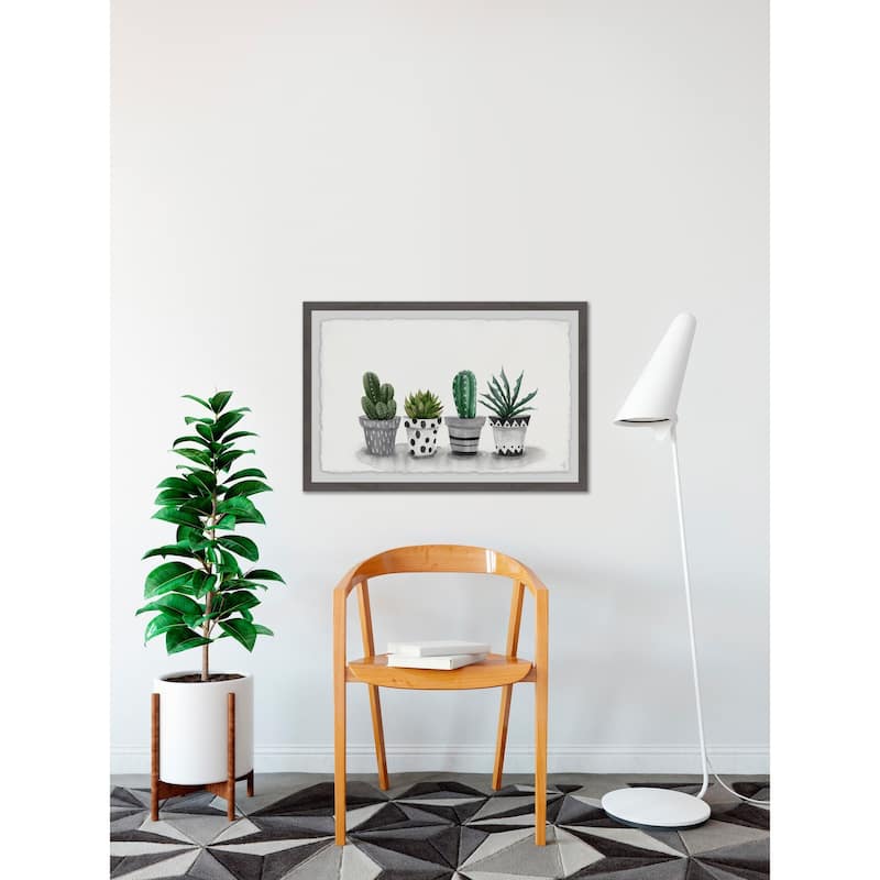 'Pretty Pots' Framed Painting Print - Multi-Color