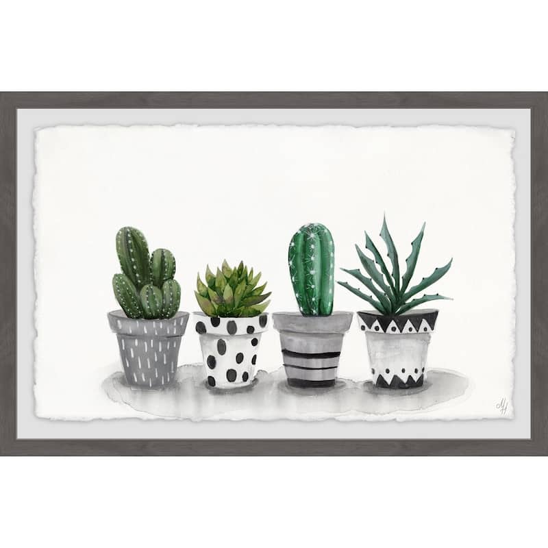 'Pretty Pots' Framed Painting Print - Multi-Color