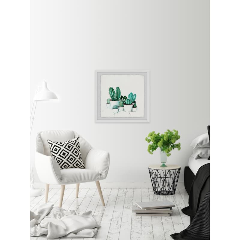 The White Pots' Framed Painting Print - Multi-Color