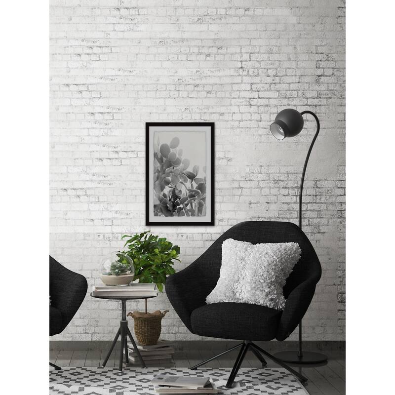 Round Succulent Stems' Framed Painting Print - Multi-Color