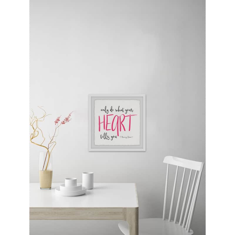Do What Your Heart Tells You' Framed Painting Print - Multi-Color