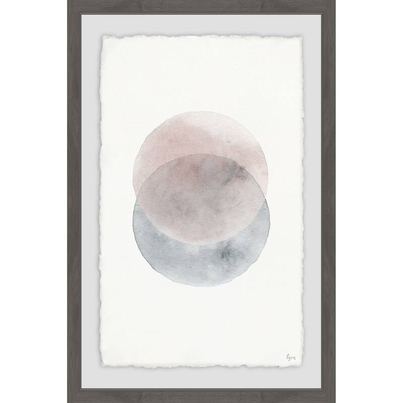 'Dual Blotch' Framed Painting Print - Multi-Color