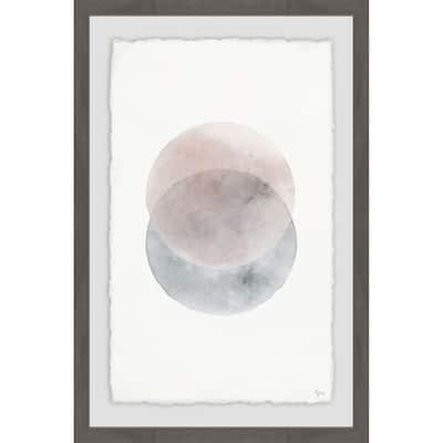 'Dual Blotch' Framed Painting Print - Multi-Color