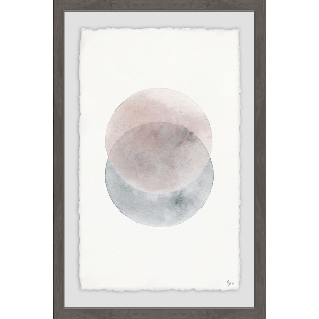 'Dual Blotch' Framed Painting Print - Multi-Color