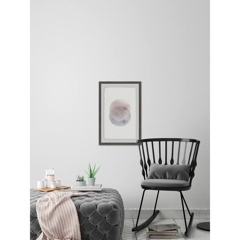 'Dual Blotch' Framed Painting Print - Multi-Color