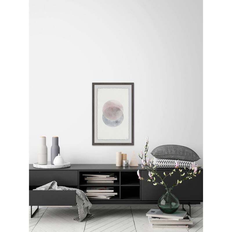 'Dual Blotch' Framed Painting Print - Multi-Color
