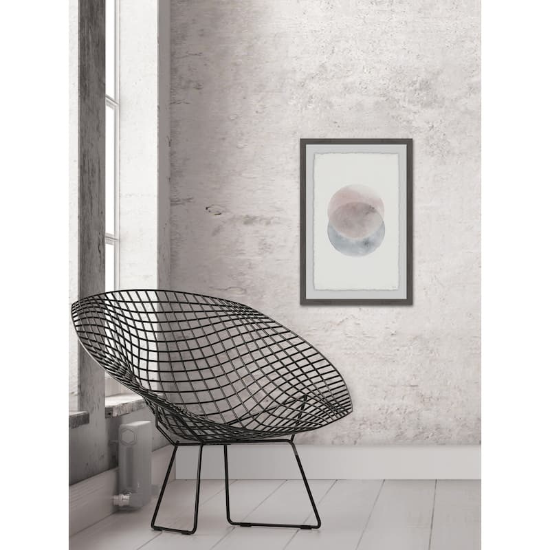 'Dual Blotch' Framed Painting Print - Multi-Color