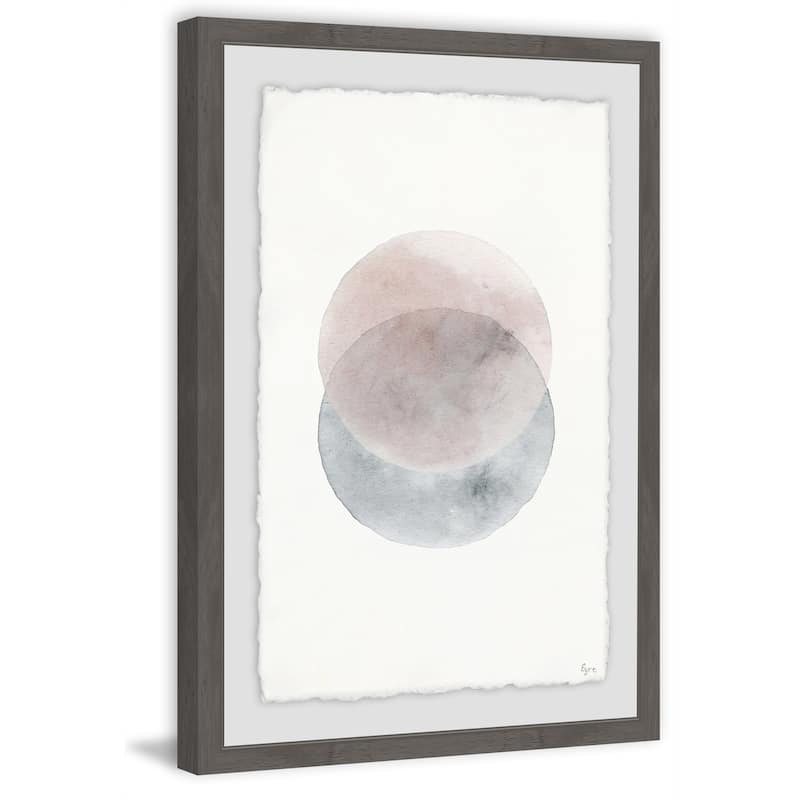 'Dual Blotch' Framed Painting Print - Multi-Color