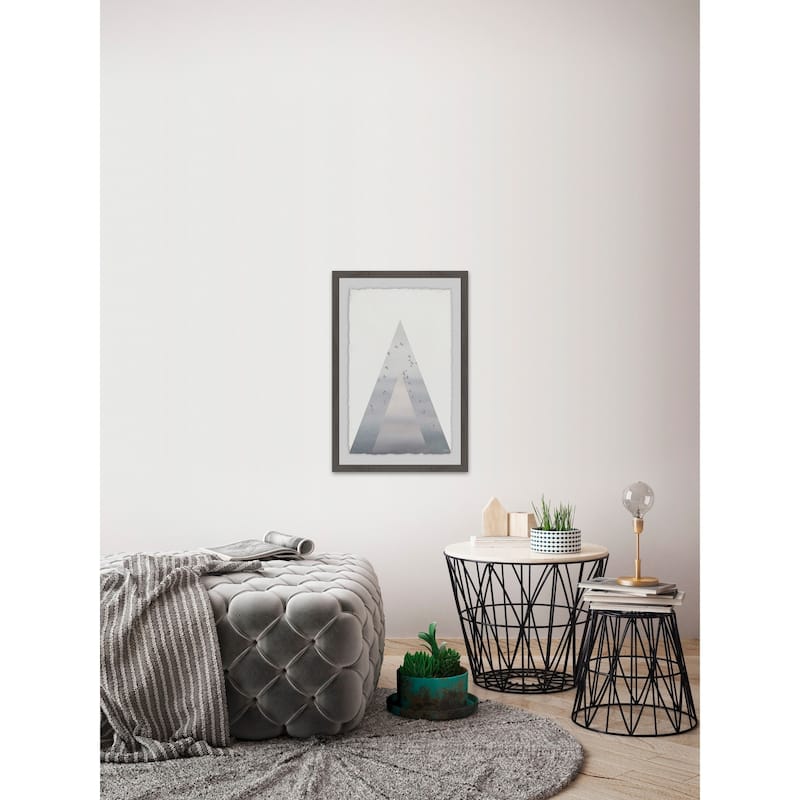 'Triangle of Birds' Framed Painting Print - Multi-Color