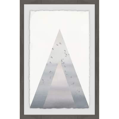 'Triangle of Birds' Framed Painting Print - Multi-Color