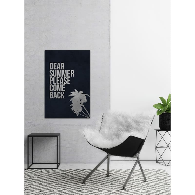 Dear Summer Please Come Back' Painting Print on Wrapped Canvas - Multi-Color
