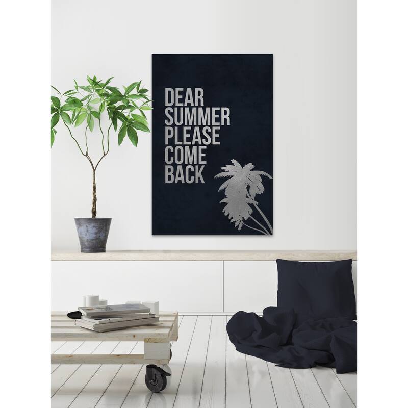 Dear Summer Please Come Back' Painting Print on Wrapped Canvas - Multi-Color