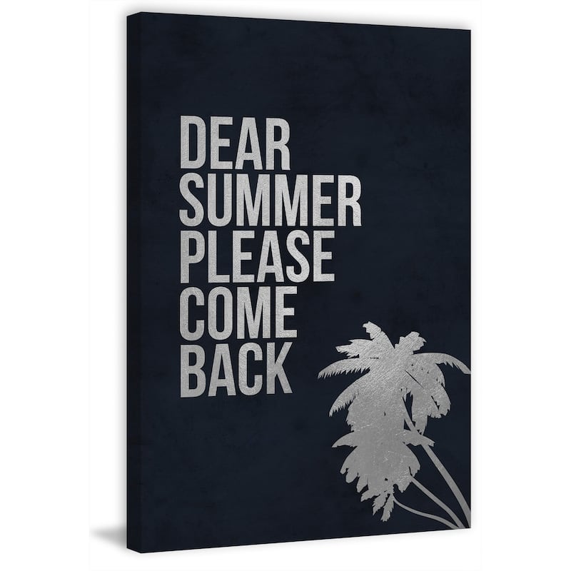 Dear Summer Please Come Back' Painting Print on Wrapped Canvas - Multi-Color