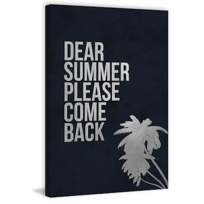 Dear Summer Please Come Back' Painting Print on Wrapped Canvas - Multi-Color