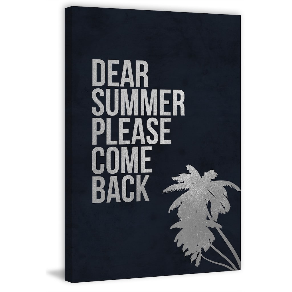 Dear Summer Please Come Back' Painting Print on Wrapped Canvas - Multi-Color
