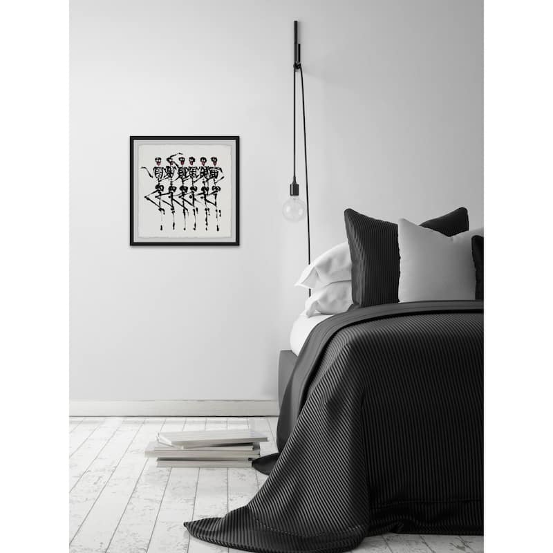 Skeleton Dance' Framed Painting Print - Multi-Color
