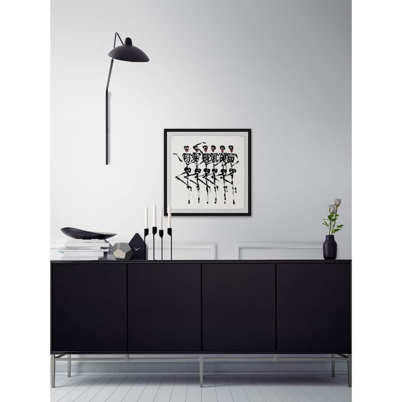 Skeleton Dance' Framed Painting Print - Multi-Color