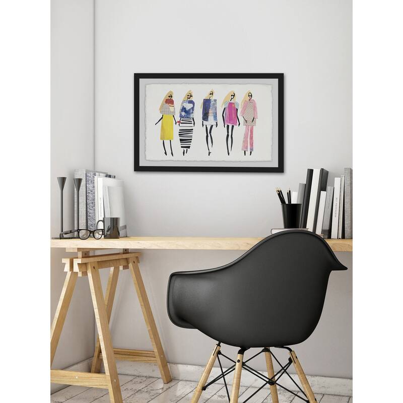 Fashion Blondes' Framed Painting Print - Multi-Color