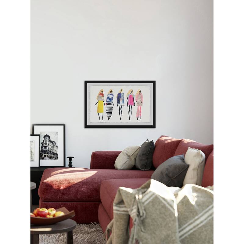 Fashion Blondes' Framed Painting Print - Multi-Color