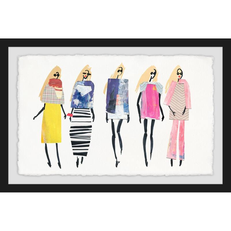 Fashion Blondes' Framed Painting Print - Multi-Color
